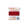 Griffin natural silk thread for stringing pearls and beads Size #6 Garnet Red