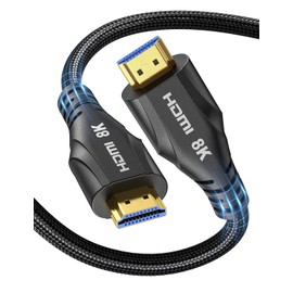 Cratree HDMI Cable 25 Feet Long - 4K 120hz,8K 60hz,Ultra High Speed HDMI Braided Cord,48Gbps HDMI 2.1,HDCP 2.3,eARC - Compatible with HDTV,Projector,Monitor and More