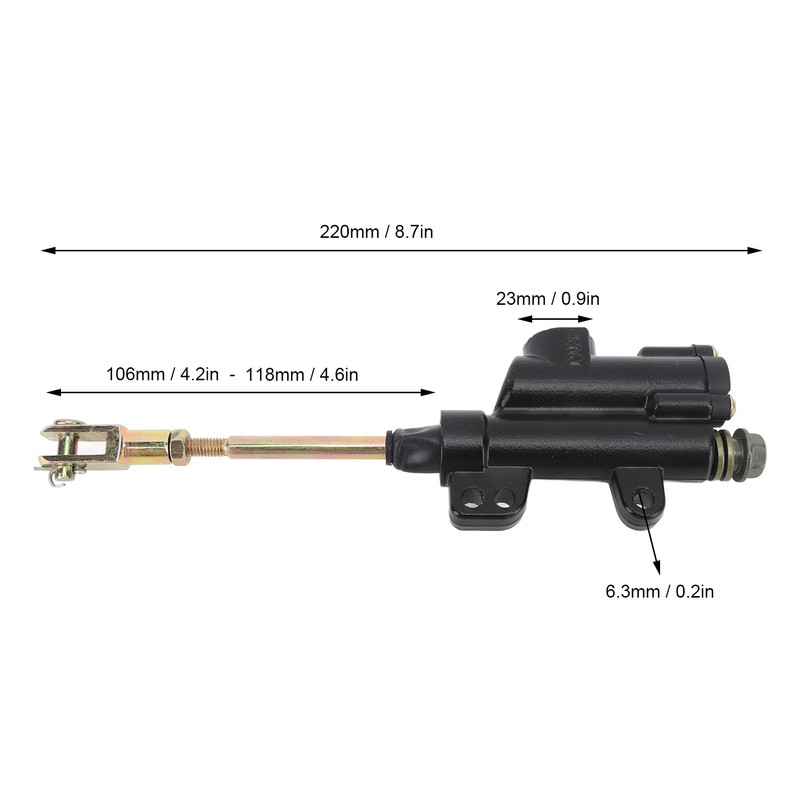 Motorcycle Rear Brake Master Cylinder Pump Metal for Sunl 110cc