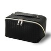 Large Capacity Makeup Bag Woven Cosmetic Bag, PU Leather Waterproof