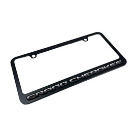 Eurosport Daytona Compatible with - Jeep Grand Cherokee - Black License Plate Frame