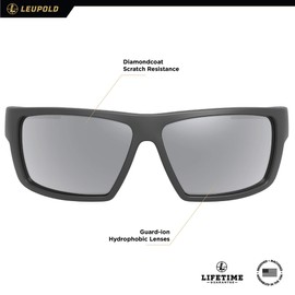 Leupold Switchback Performance Eyewear with Matte Black Frames and Shadow Gray Flash Polarized Lenses