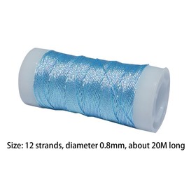 1 Roll Metallic Crochet Thread Blue,Iridescent Metallic Yarn,Shinny Knitting Thread String for Embroideries