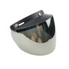 WANCAR Standard 3-Snap Button Universal Visor for Open Face Motorcycle Helmet Wind Shield Flip Up Down(Mirrored)