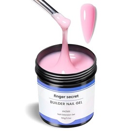 Builder Gel Nail Kit Base Coat Top Coat Stickers Short Nail File Nail Forms Brush Cleaner Glass Cup Nail Thickening Solution Nail Extension In 4 Colors Hard Gel for Nails Kit 30/150g (B2)