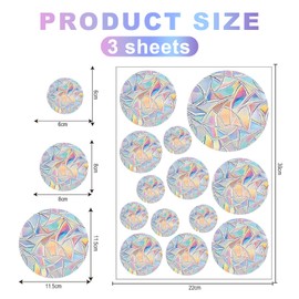 Bangbobi Window Stickers, Sun Catcher Window & Bird Protection Window Stickers - Window Decoration with Rainbow Foil, Decorative Window