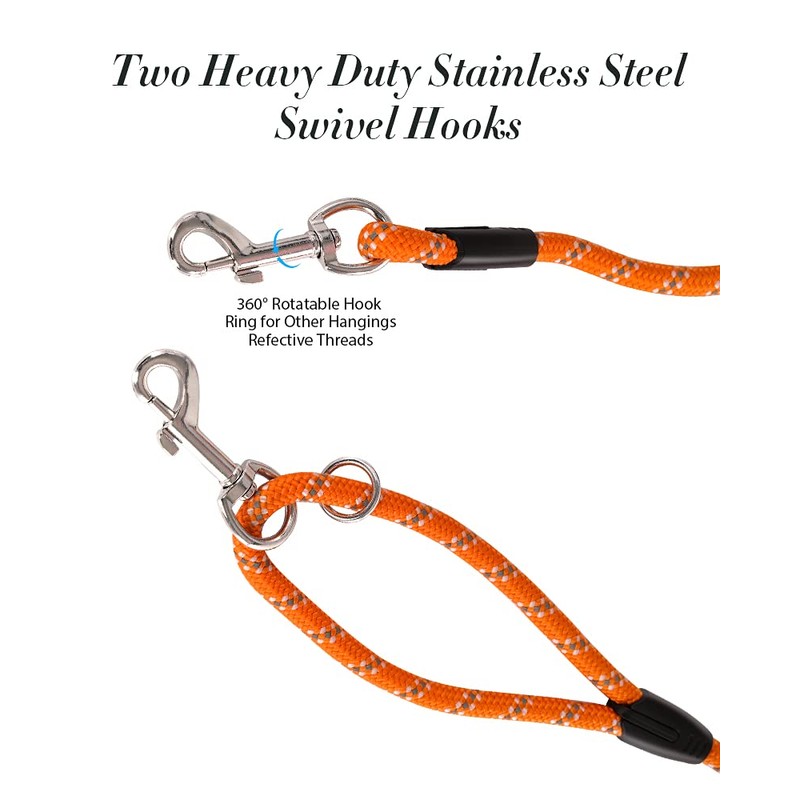 100FT Extra Long Dog Leash for Dog Training, Reflective Threads
