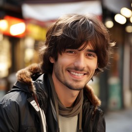 BERRYLION Mens Wig Brown Short Wigs For Men Natural Wave Synthetic Male Wigs with Bangs Short Mens Wig|Brown Wigs for Men|Synthetic Mens Wigs|Fluffy 80s Wig for Party&Daily Use