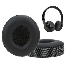 Ear Pads Cushions for Beats Solo 2 & Solo 3 B0534/A1796 Wireless On-Ear Headphones with Fabric, Memory Foam& Protein Leather (Black)