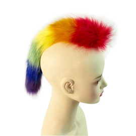 HHongJM Cute Mohawk for Helmet Synthetic Wigs Hair Helmet Mohawk Helmet Decoration Hawk for Motorcycle Bicycle Snowboarding Skiing Biking Cycling Helmets, Reusable Hawk Red (Helmet Not Included)