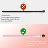GUIGUDESN 5Pcs Pink Eyeshadow Brush Set, Premium Synthetic Bristles, Aluminum