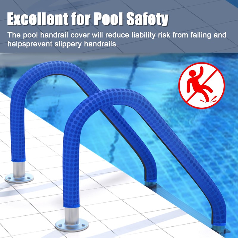 Pool Railing Covers 10ft, Non Slip Pool Handrail Covers with