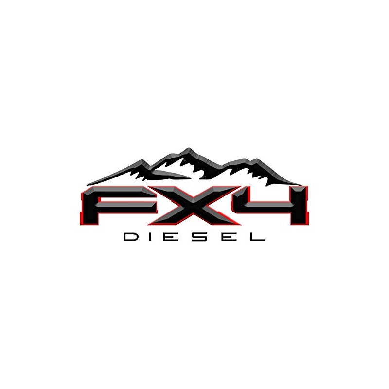 2 x Black & Red Matte FX4 Diesel 3D 2-Color