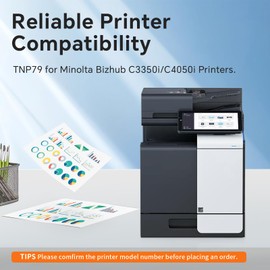 Nestink TNP79 TNP-79 Compatible Toner Cartridge Replacement for Konica Minolta TNP79 TNP79K TNP79C TNP79M TNP79Y with Bizhub C3350i C4050i Printer AAJW430 AAJW330 AAJW230 AAJW130 (High Yield, 4 Pack)