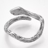 LZD Alloy Cuff Finger Ring Snake Antique Silver Size 7