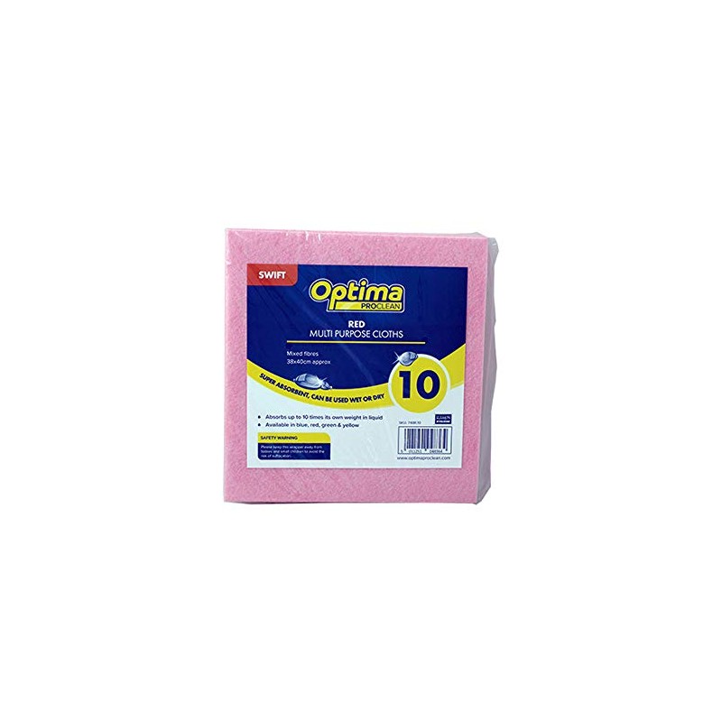 Optima Proclean 'Swift' 10 Super Absorbent Multi Purpose Cloths, Mop
