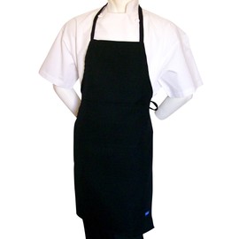 CHEFSKIN 4X Jet Black Adult Chef Set (Apron+hat) Adjustable, Ultra Lite Fabric XXXXL