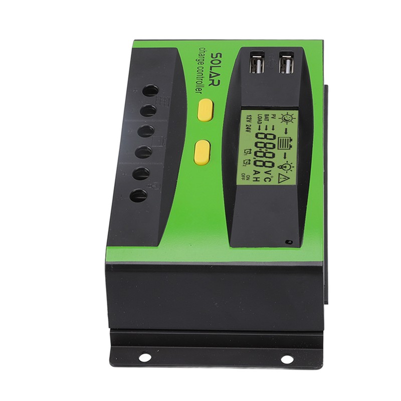 12V/24V PWM Solar Controller Dual USB Double Button Operation Solar