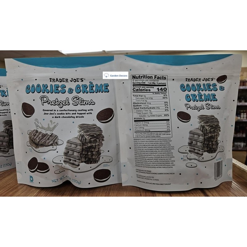 Generic Trader Joe’s Cookies & Crème Pretzel Slims 6oz 170g