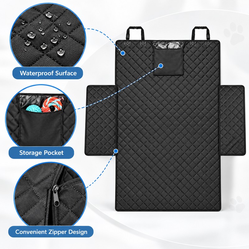 Waterproof Dog Cargo Liner for SUVs and Cars – Quilted