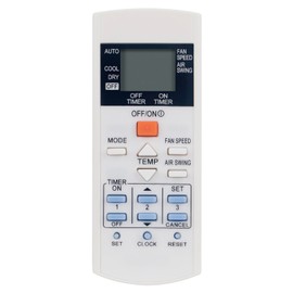 ALLIMITY Replace Remote Control fit for Panasonic Air Conditioner AC A/C A75C3625 A75C2817 A75C3716 A75C3297