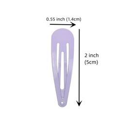 40 Pcs 2 Inch colorful Metal Snap Hair Clips No Slip Hair Barrettes For Women Hair Accessories(Pouple)