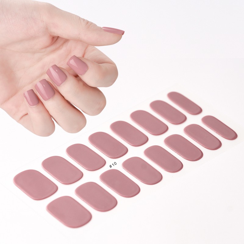 Semi-Cured Gel Nail Strips for DIY Manicure – 14/16 Full-Cover