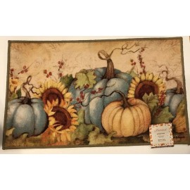 Harvest Fall Autumn Harvest Accent Rug Pumpkin Patch Sun Flower Holiday Home Decor NEW