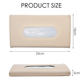 2 Pieces Car Sun Visor Tissue Box, Car Accessories, Portable Tissue Box, Creative Tissue Box, Pu Leather Tissue Box