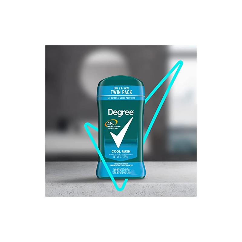 Degree Men Original Protection Antiperspirant Deodorant, Cool Rush, 2.7 oz,