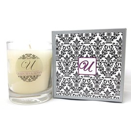 Green Tea and Honey (14 oz Glass Container) Unrivaled Candles Select-a-Size (Ring Size 7); Jewelry Inside Valued at $10 to $10,000.
