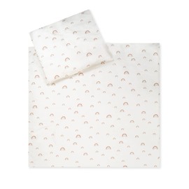 Julius Zöllner Baby Bed Linen 100% Organic Cotton, Standard 100 by Oeko-Tex, Made in Germany, Size 80 x 80 + 35 x 40 cm, Rainbow