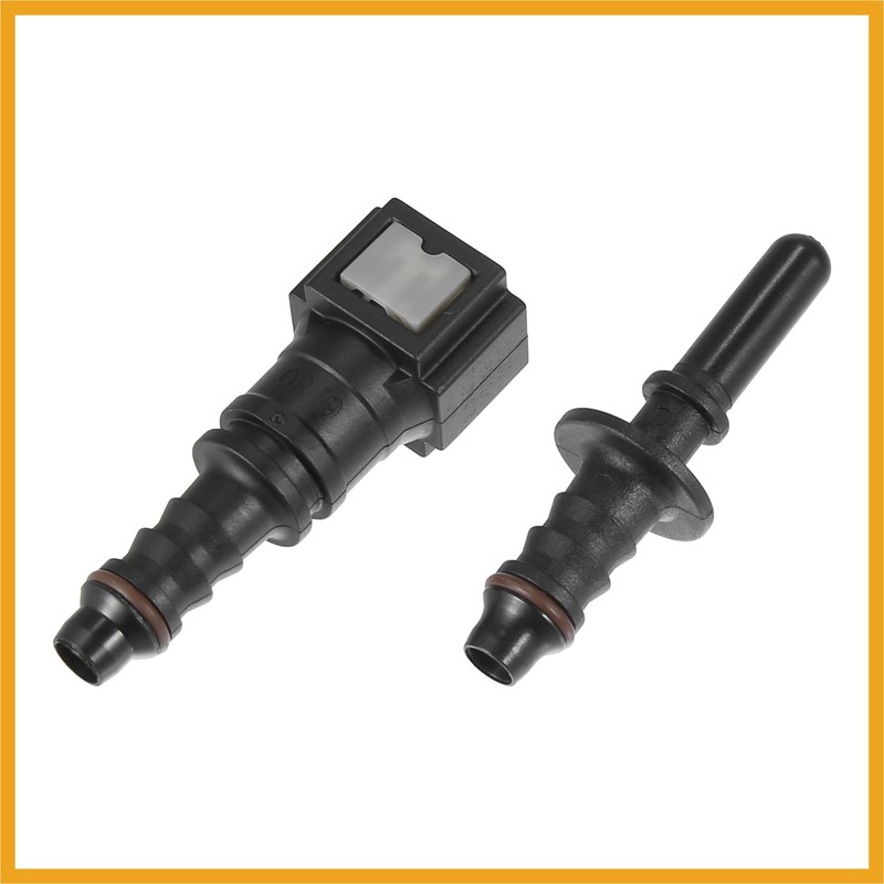 Partuto 6.3mm SAE to 8mm Straight Fuel Hose Quick Release