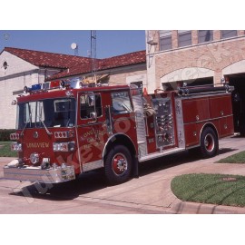 1987 Longview,TX Fire Truck E 1-A 9" x 12" Metal Sign