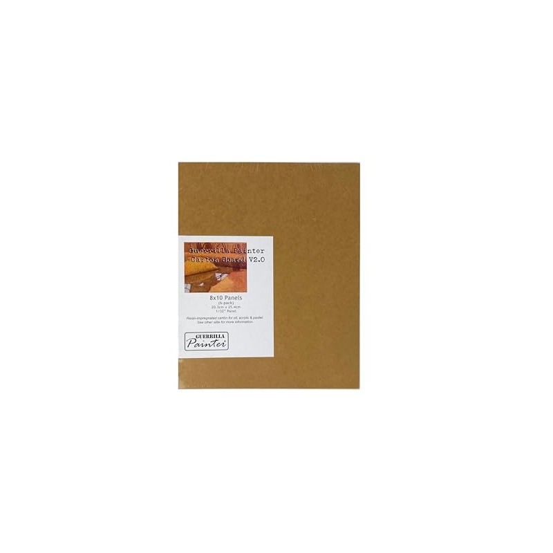 Guerrilla Painter 8x10 Cartón Plein Air V2.0 (6-Pack) Panel, Tan