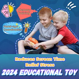 Acvens Fast Push Game,4 Mode,Sensory Toys,Fast Puzzle Game,ADHD,Pop Fidget Toys for Kids Age 6-12,Birthday Gifts for Girls and Boys (White)