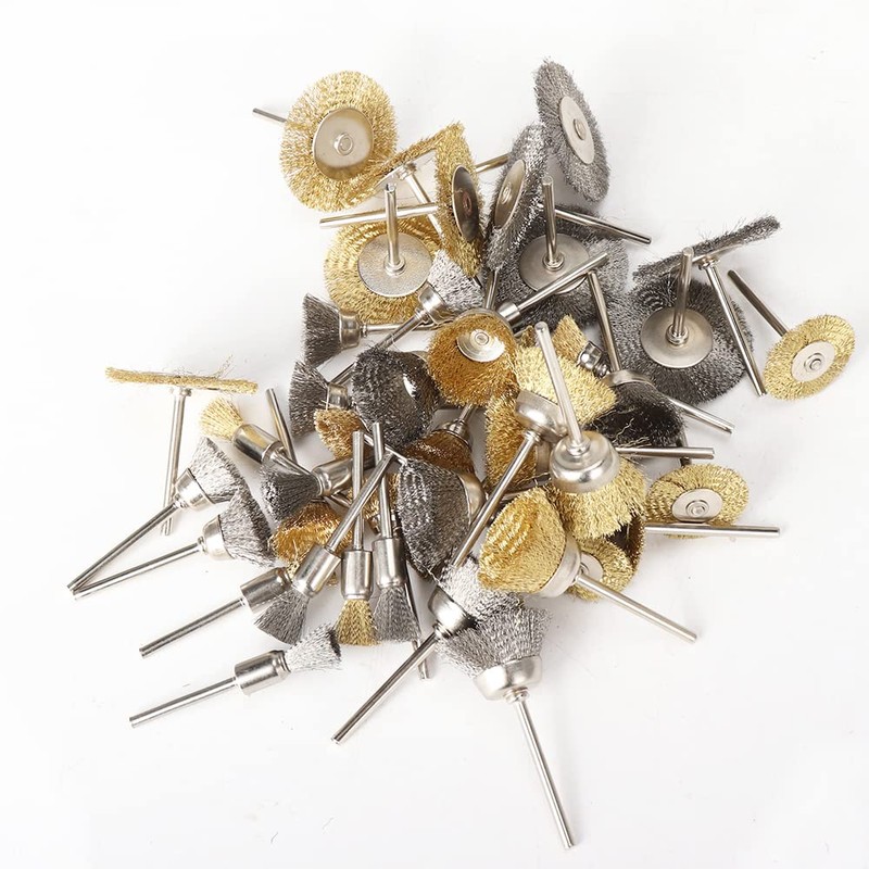 60 Pcs Brass Steel Wire polishing Brush Wire Brush Wheel