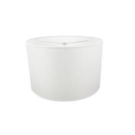 Vipmip 12" Wx 10" H Drum Lampshades, No Assembly Required, Fabric Lampshade for Table Lamp, Bedside Lamp, Floor Lamp, Metal Spider Fitter, White