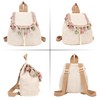 Women Mini Straw Flap Backpack Boho Summer Fringed Tassel Shoulder