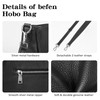 befen Black Genuine Leather Hobo Bags Purses for Women, Women's