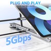 SZZCNOX USB-C Docking Station Laptop Stand, 8-in-1 USB C Hub