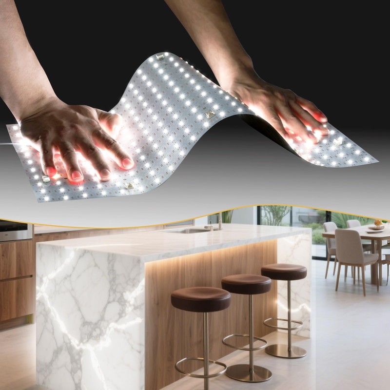 Dreamtrue 4PCS LED Backlight Sheet, 36W 6000K White Light Board,Bendable&Cuttable