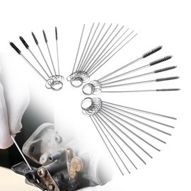 OXCANO Carburetors Carbon Dirt Jet Remove Cleaner, 20 Cleaning Needles + 10 Nylon Brushes Tool Kit, Compatible with Motorcycle ATV Moped Welder Carb Chainsaw Spray Guns