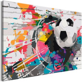 murando - Paint by Numbers Football 60 x 40 cm Painting Set with Wooden Frame on Canvas for Adults Children Painting Hand Painted Kit DIY Gift Decoration n-A-0558-d-a