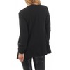 501 Women's Long Blazer (A-15) - black Plain, size: m