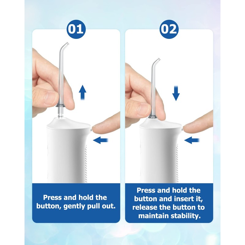 Operan Replacement Tips for Water Dental Flosser, 4 Different Tips