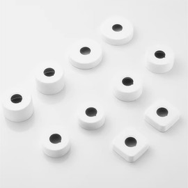 JRJUBB Stainless Steel Pipe Rosette Cover, 2 Pieces 25 mm (3/4 inch) Diameter, White, Rust Resistant, Suitable for Taps, Showers