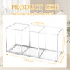 Daxilonyz Acrylic Cutlery Organizer, 3-Sectio Clear Plastic Utensil Storage Caddy