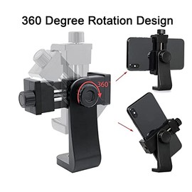 Adaptador de montaje de trípode para teléfono celular, soporte universal para teléfono, abrazadera ajustable, soporte giratorio de 360 grados, clip de