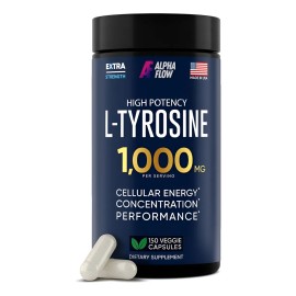 L-tirosina Energa Sostenida Y Manejo Del Estrs 1000 Mg Sin Sabor                                                                                      
